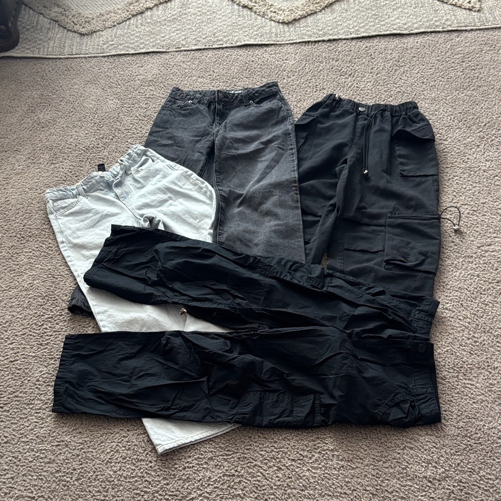 Men's Casual Cargo & Utility Pants - Black, Gray, Light Gray